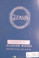 Gleason-Gleason Operators Instructions No 36 Quenching Press Manual Year (1949)-#36-No. 36-01